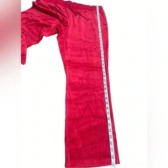 Two by Vince Camuto Red Velour Lounge Straight Leg Y2K Pants Women’s size XL - Picture 8 of 10
